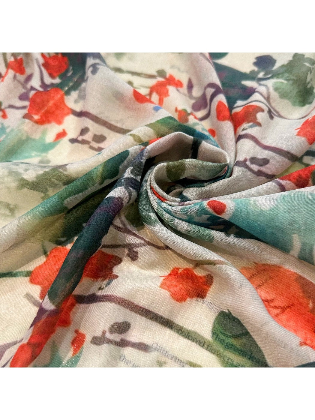 Scarvii - Artistic Floral Print Summer Wrap Scarf
