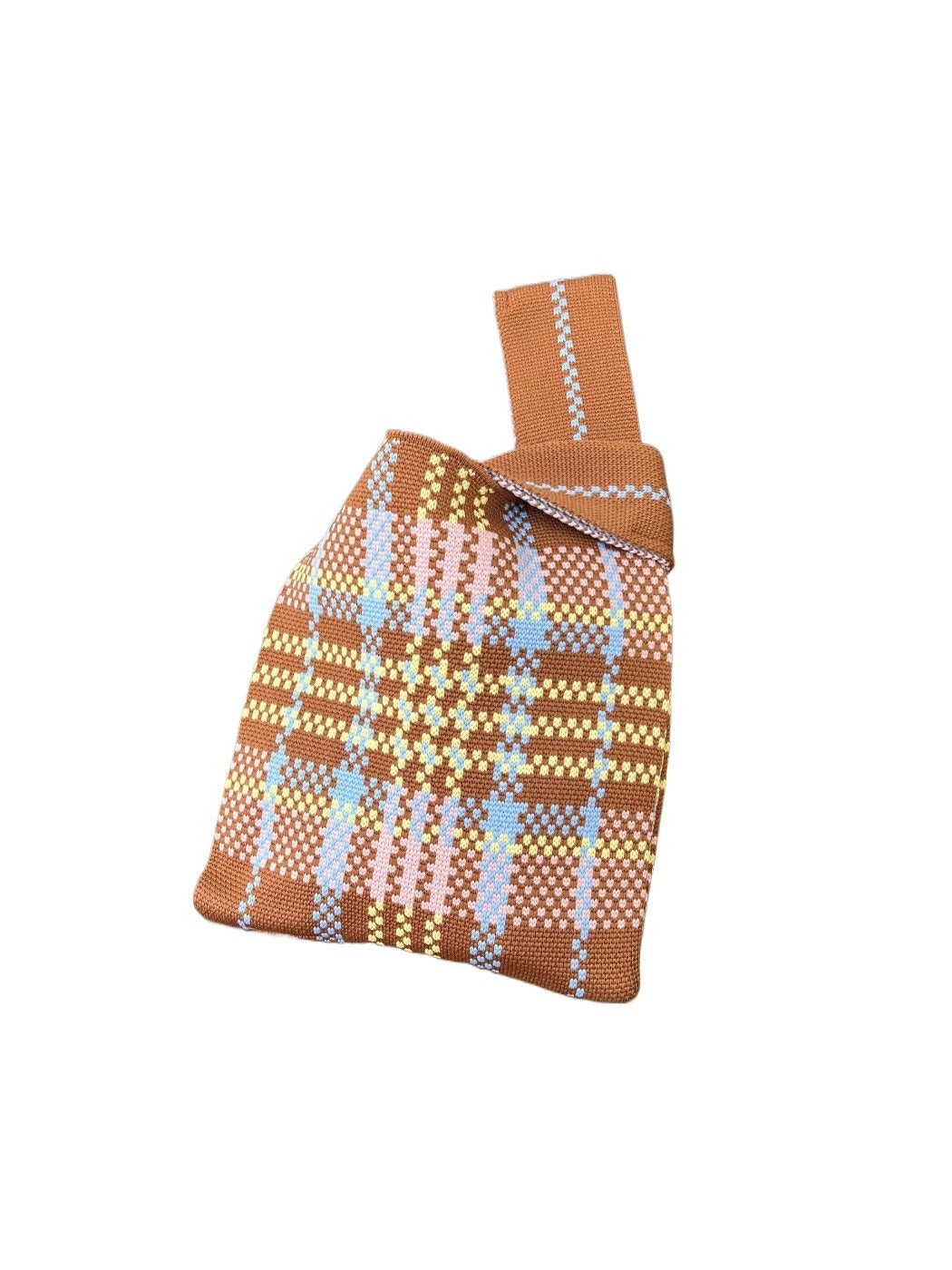 Cosbai - Colorblock Knitted Wristlet Clutch Bag - Casual & Chic