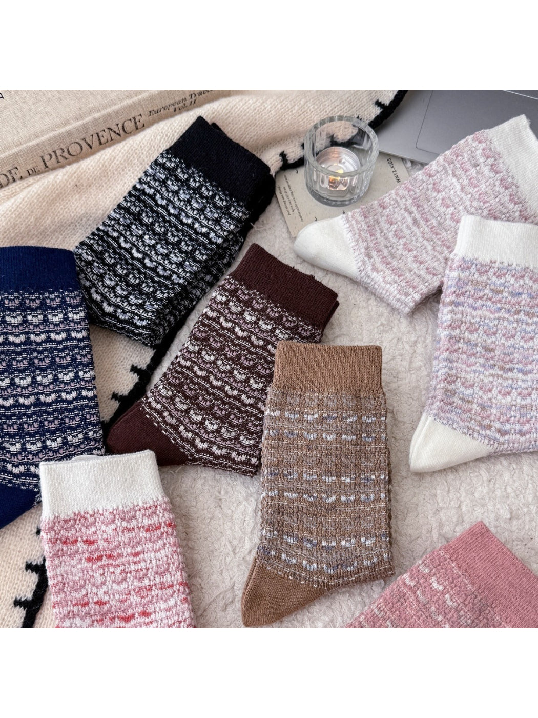 Rufia - Soft Tweed Knit Crew Socks product image 1
