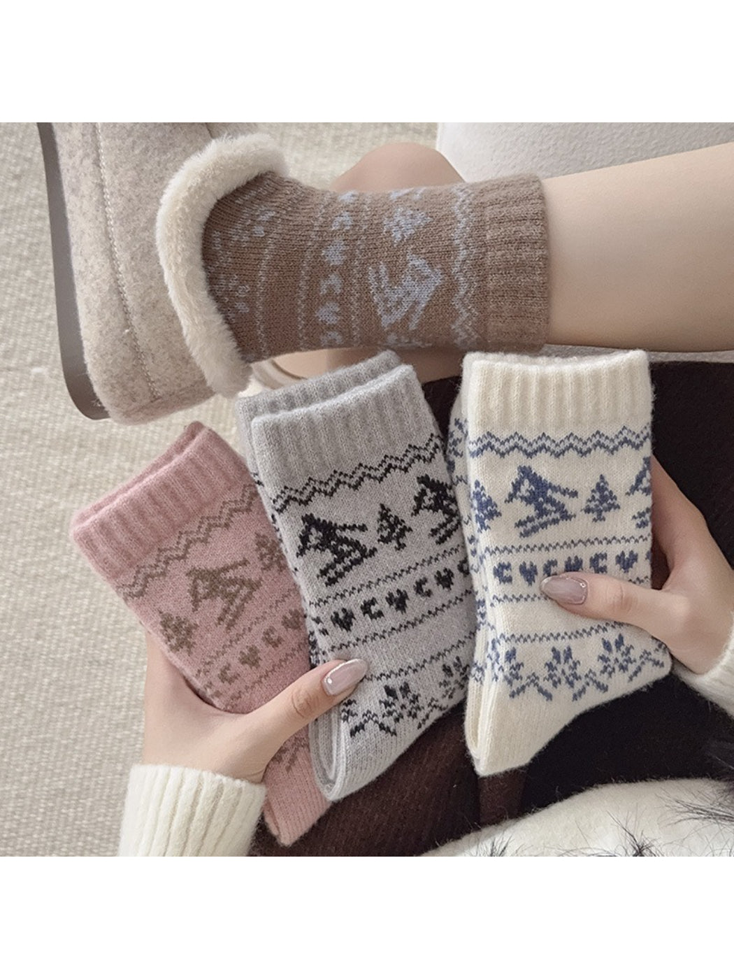 Rufia - Nordic Winter Pattern Socks
