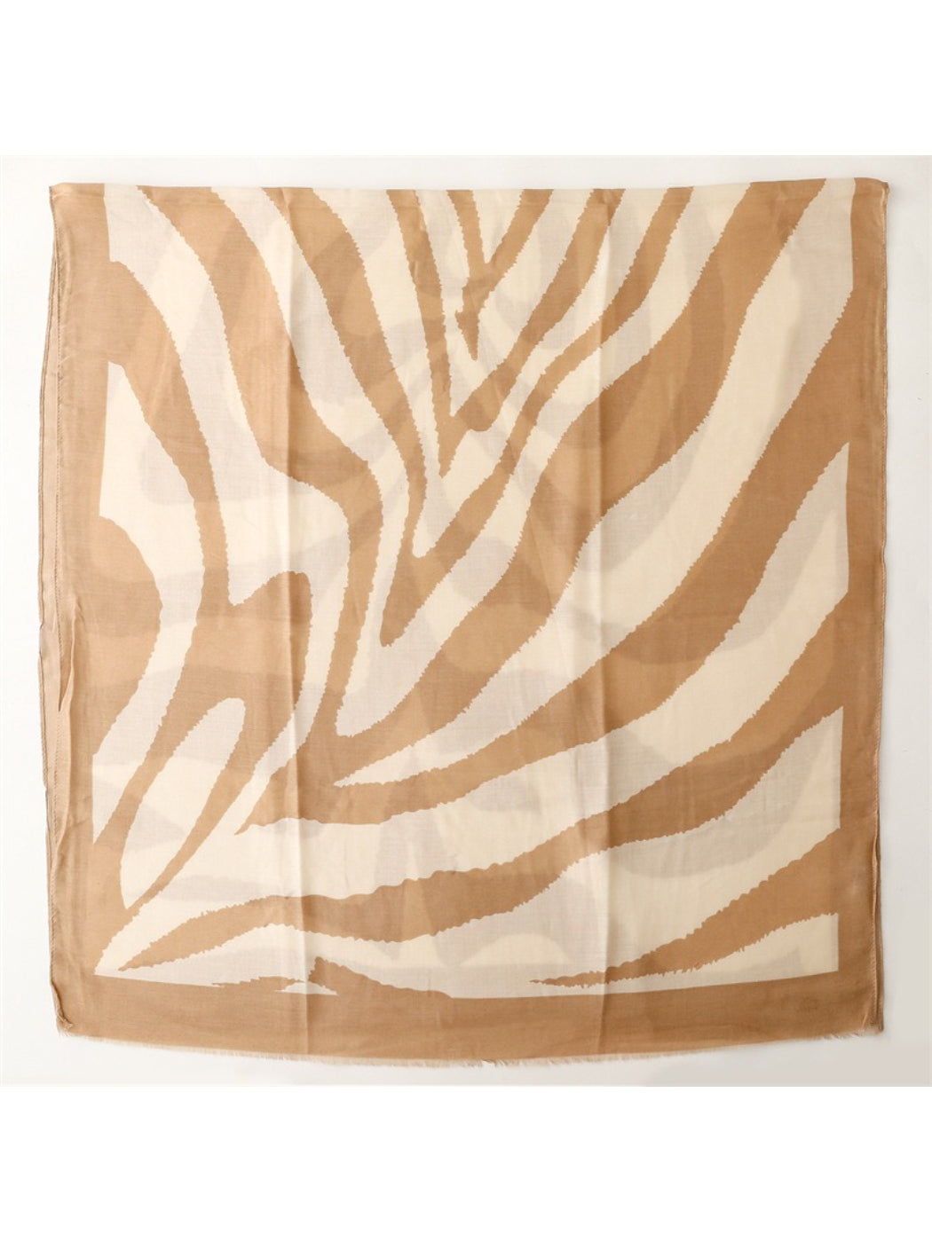 Scarvii - Modern Stripe Print Tassel Scarf