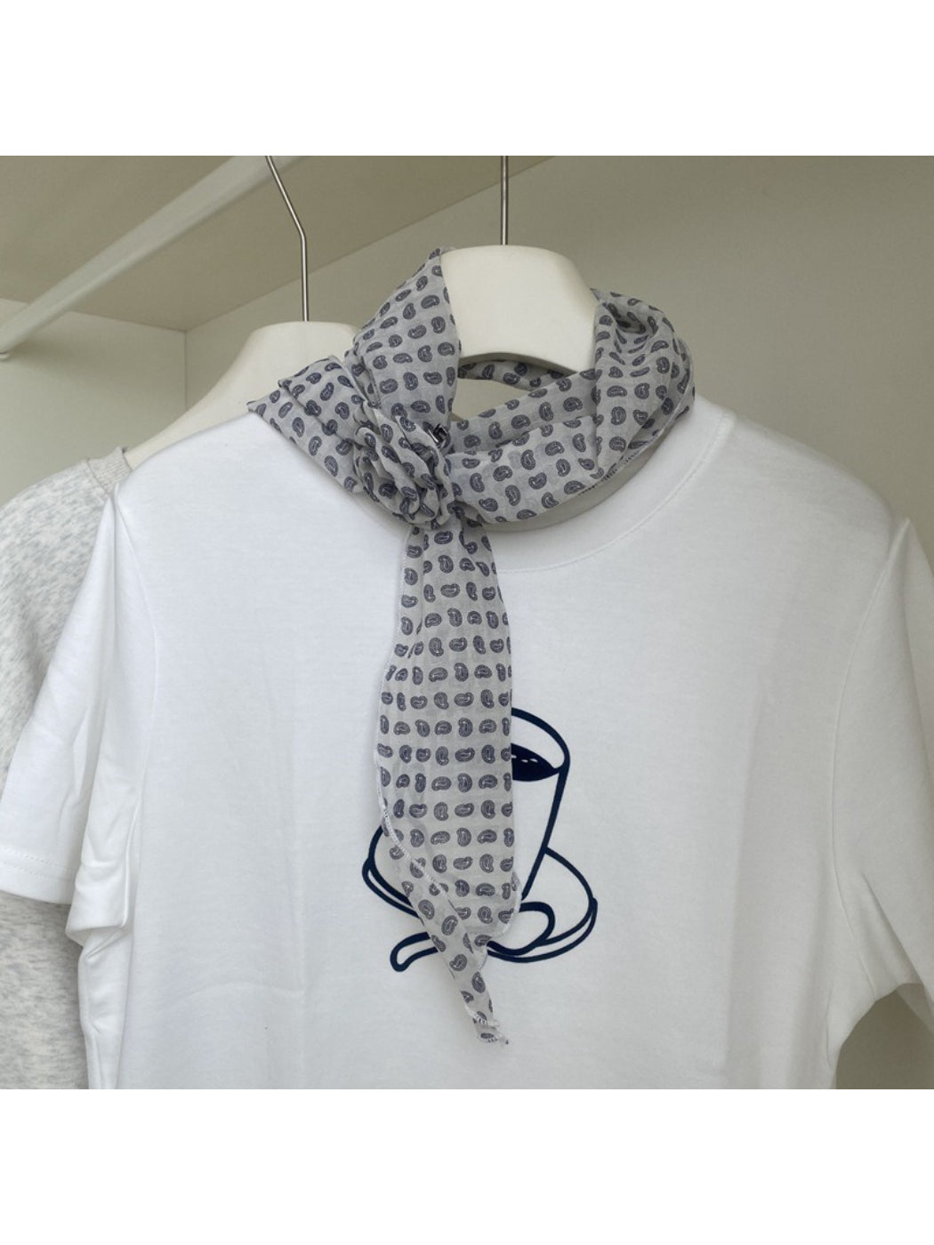 Scarvii Sheer Polka Dot Skinny Scarf