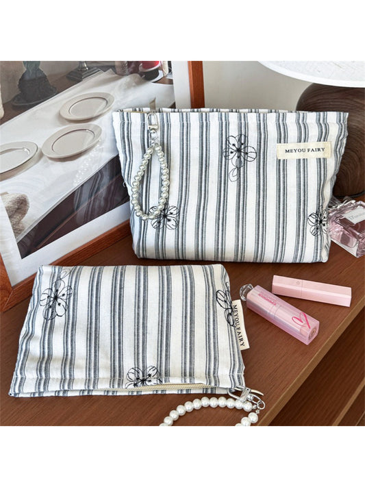 Cosbai Stripe Floral Cosmetic Bag product image