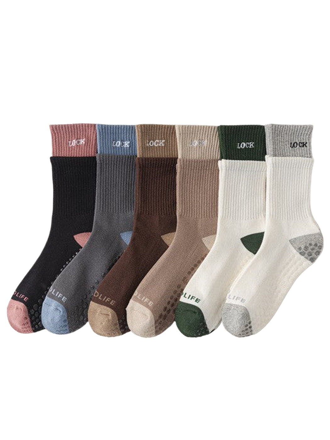 Rufia - Color Block Ribbed Cuff Socks