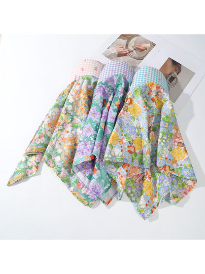 Scarvii Garden Print Tie Back Hair Scarf