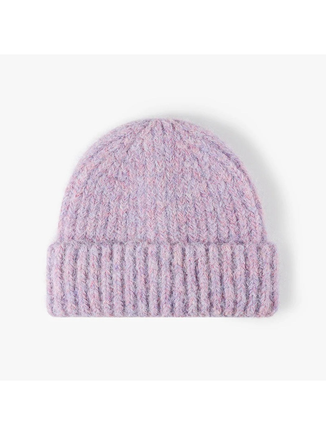 Haila - Heathered Ribbed Cuffed Knit Beanie