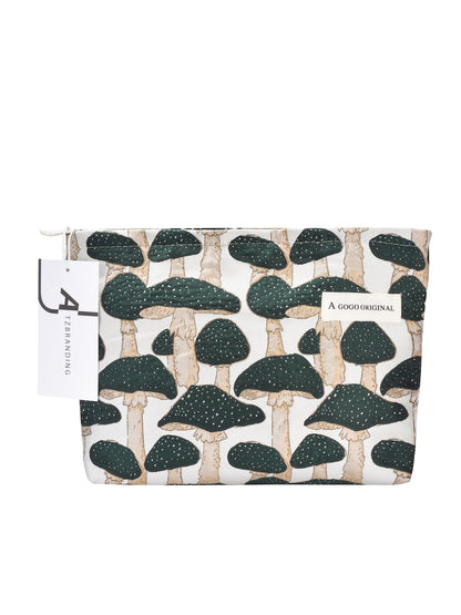 Cosbai – Canvas Mushroom Travel Makeup Bag