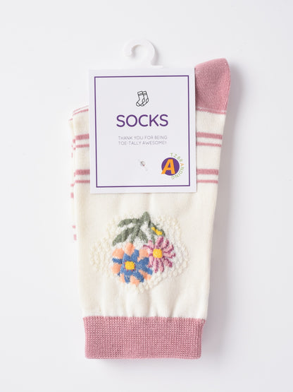 Rufia - Blossom Beauty 3D Floral Embellished Socks