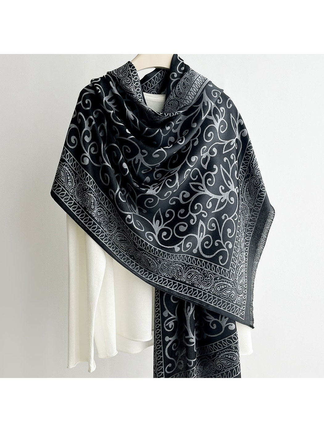 Scarvii - Summer Scrollwork Print Scarf Wrap