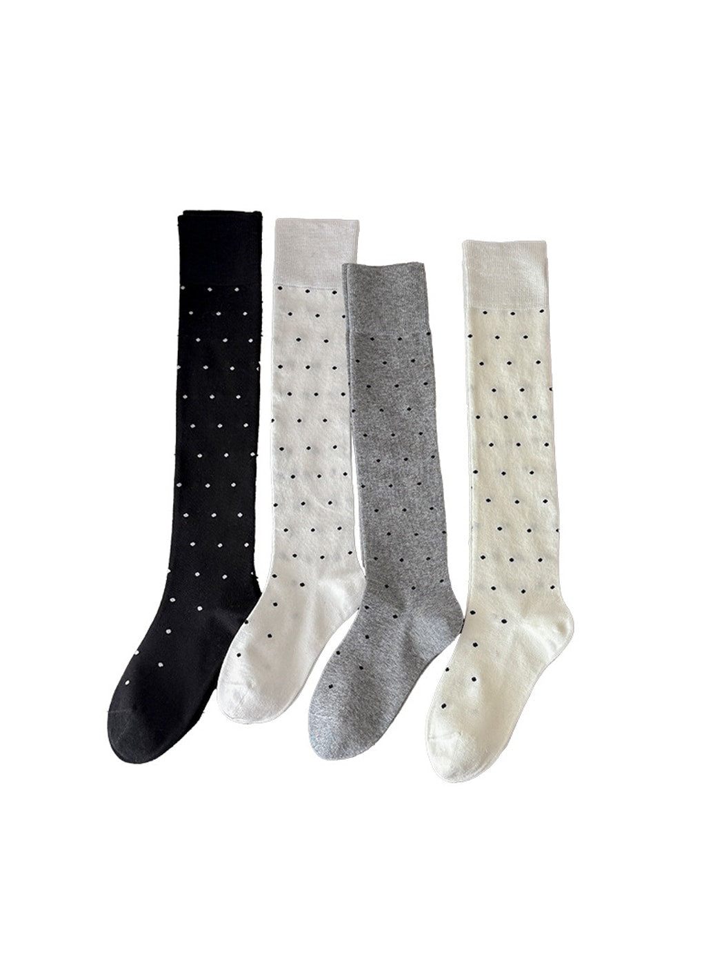 Rufia - Dotted Simple Style Knee-high Socks