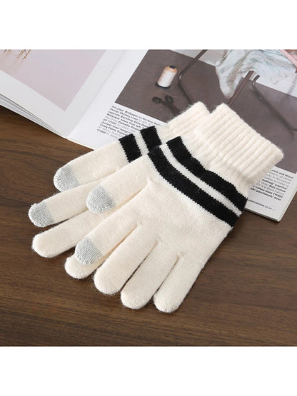 Gloving - Striped Knit Winter Gloves