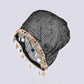 Haila knit mesh shell pattern beanie displayed on a white background