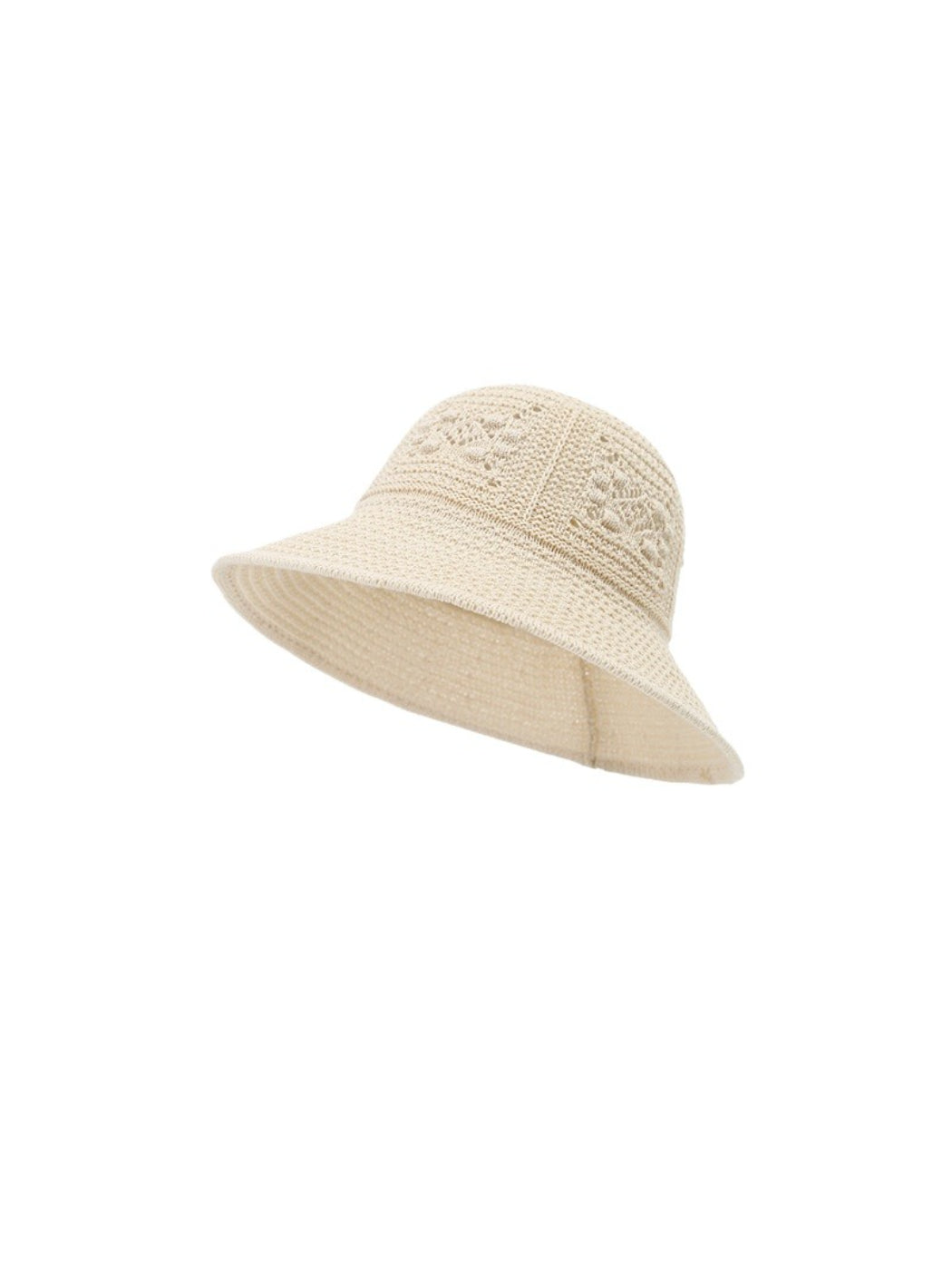 Top view of Haila embroidered woven bucket hat