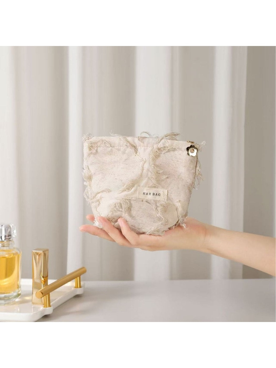 Cosbai - Retro Tassels Travel Makeup Bag
