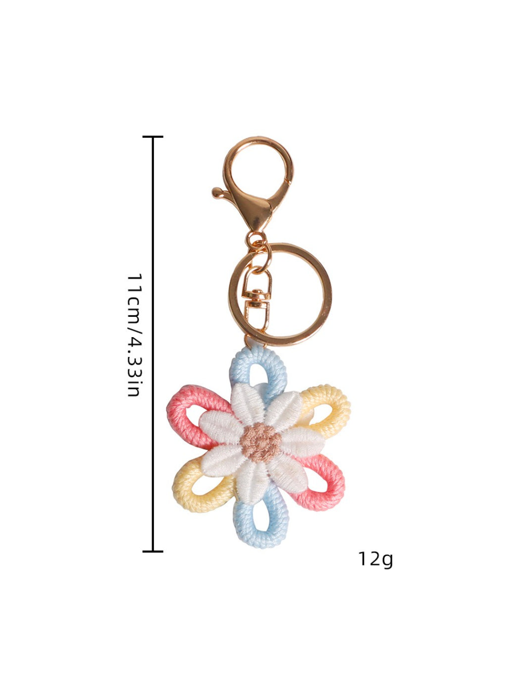 Koco Colorful Flower Loop Keychain Charm with floral motif