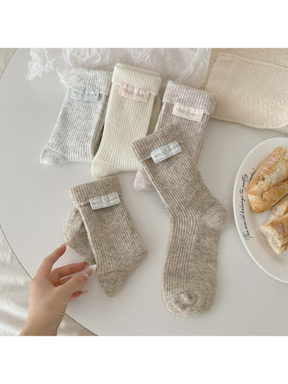 Rufia - Ribbed Knit Crew Socks