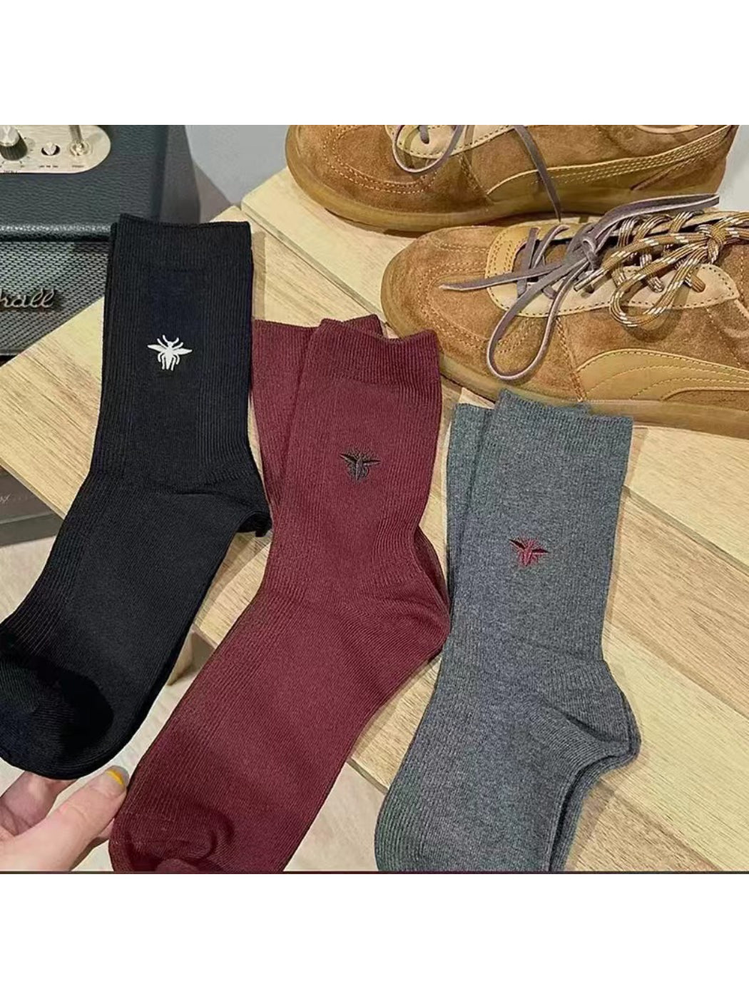 Rufia - Classic Bee Detail Crew Socks product image 7