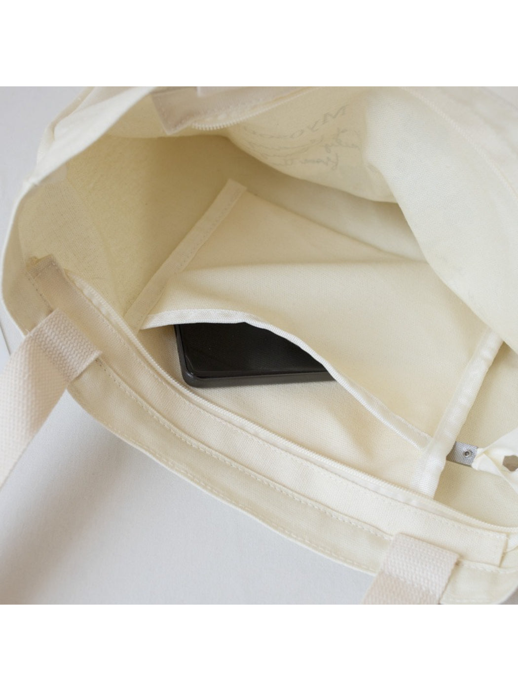 Cosbai - Botanical Script Floral Illustration Tote Bag