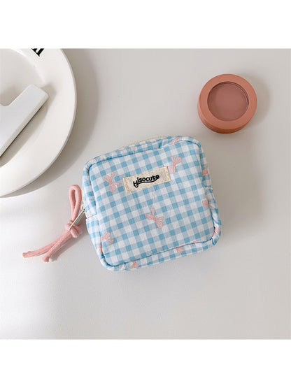 Cosbai Small Plaid Makeup Pouch Square Bag product image