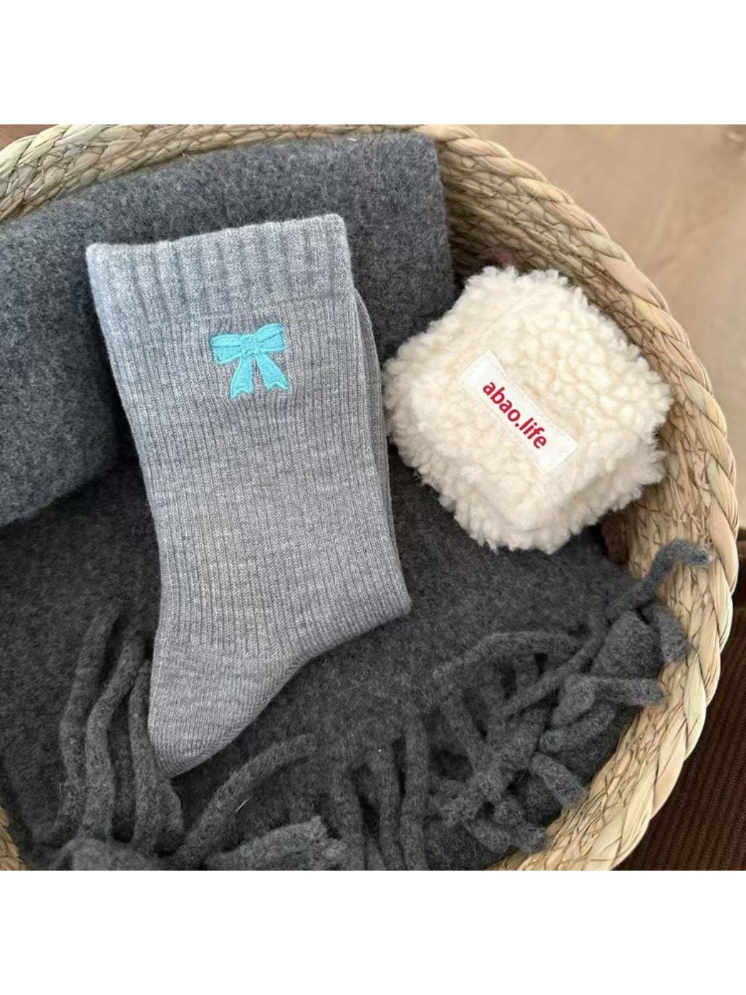 Rufia - Classic Ribbon Detail Crew Socks