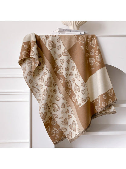 Scarvii – Romantic Heart Pattern Winter Scarf