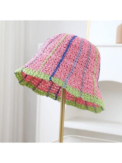 Haila - Color Block Woven Bucket Hat