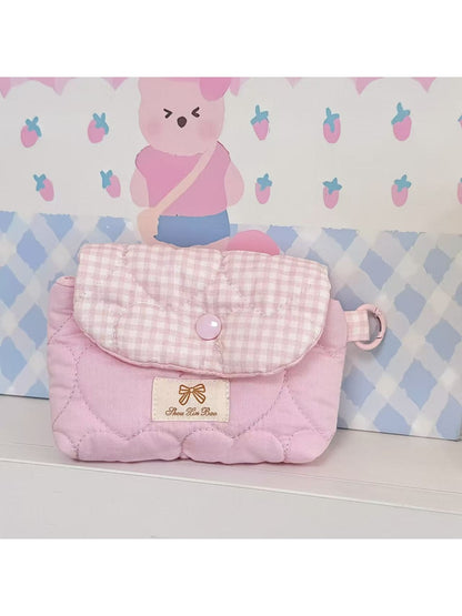Cosbai - Floral Quilted Envelope Shape Pouch Bag