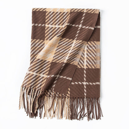 Scarvii - Colorful Check Print Autumn-Winter Scarf