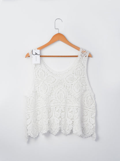 Crosa -  Vintage Crochet Hollow-Out Tank Top