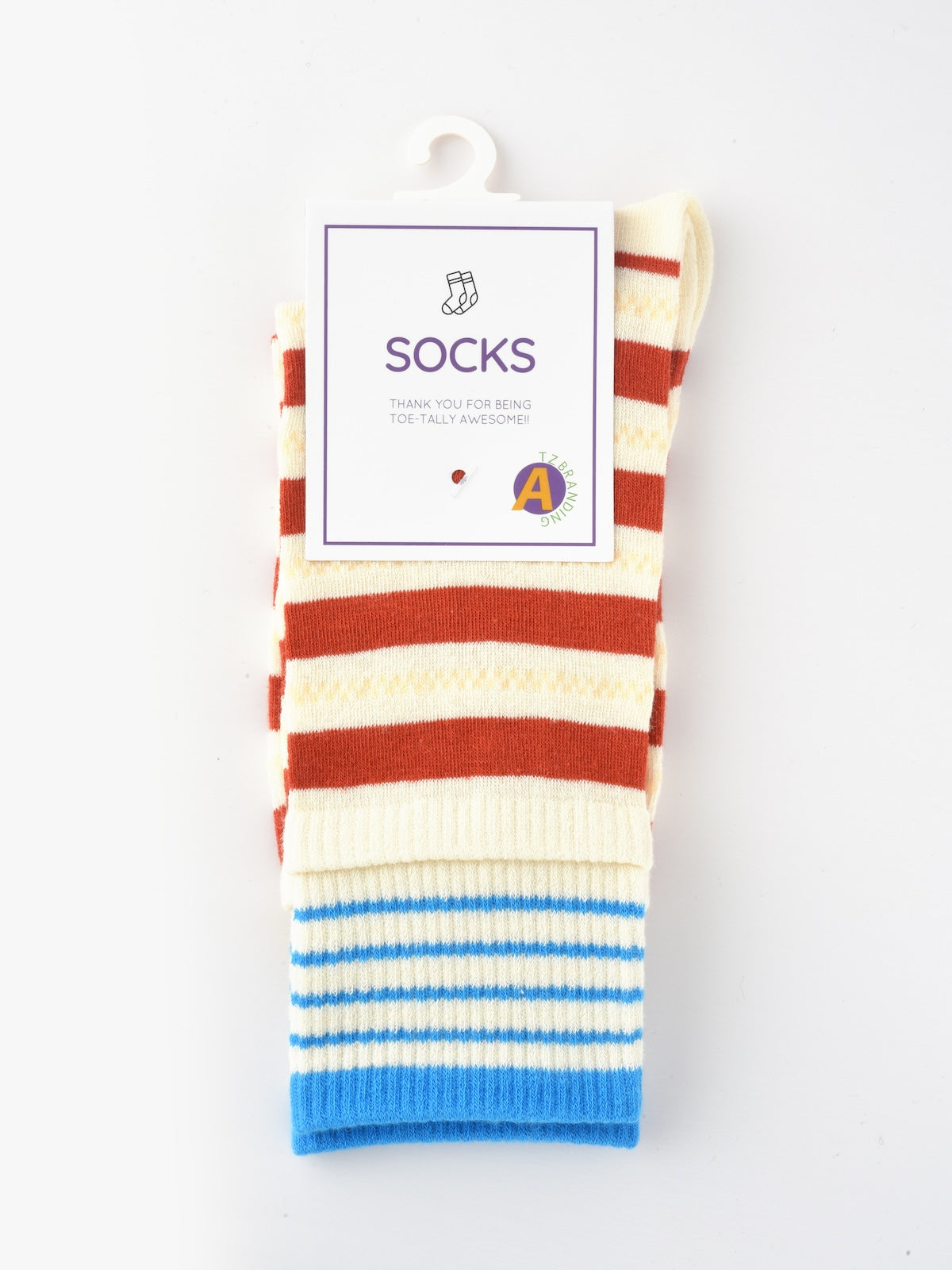 Rufia - Colorful Patchwork Stripe Mid-Calf Socks - Classic & Fresh
