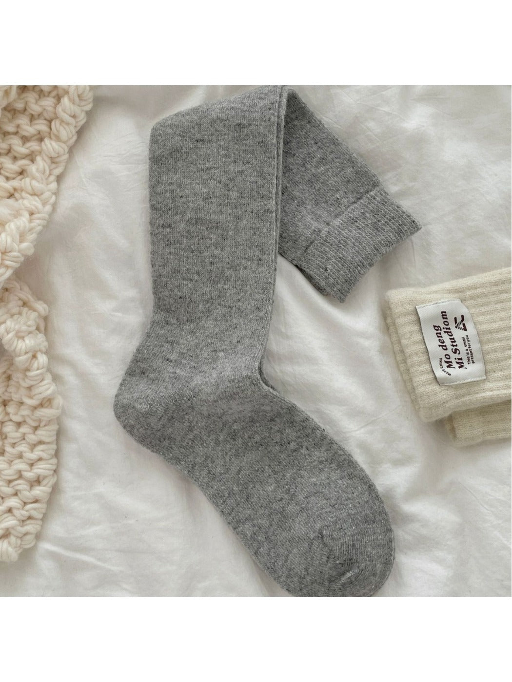 Rufia - Solid Color Long Socks for Women