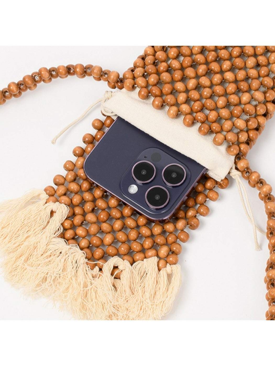Cosbai - Beaded Woven Mini Crossbody Bag - Boho & Charm