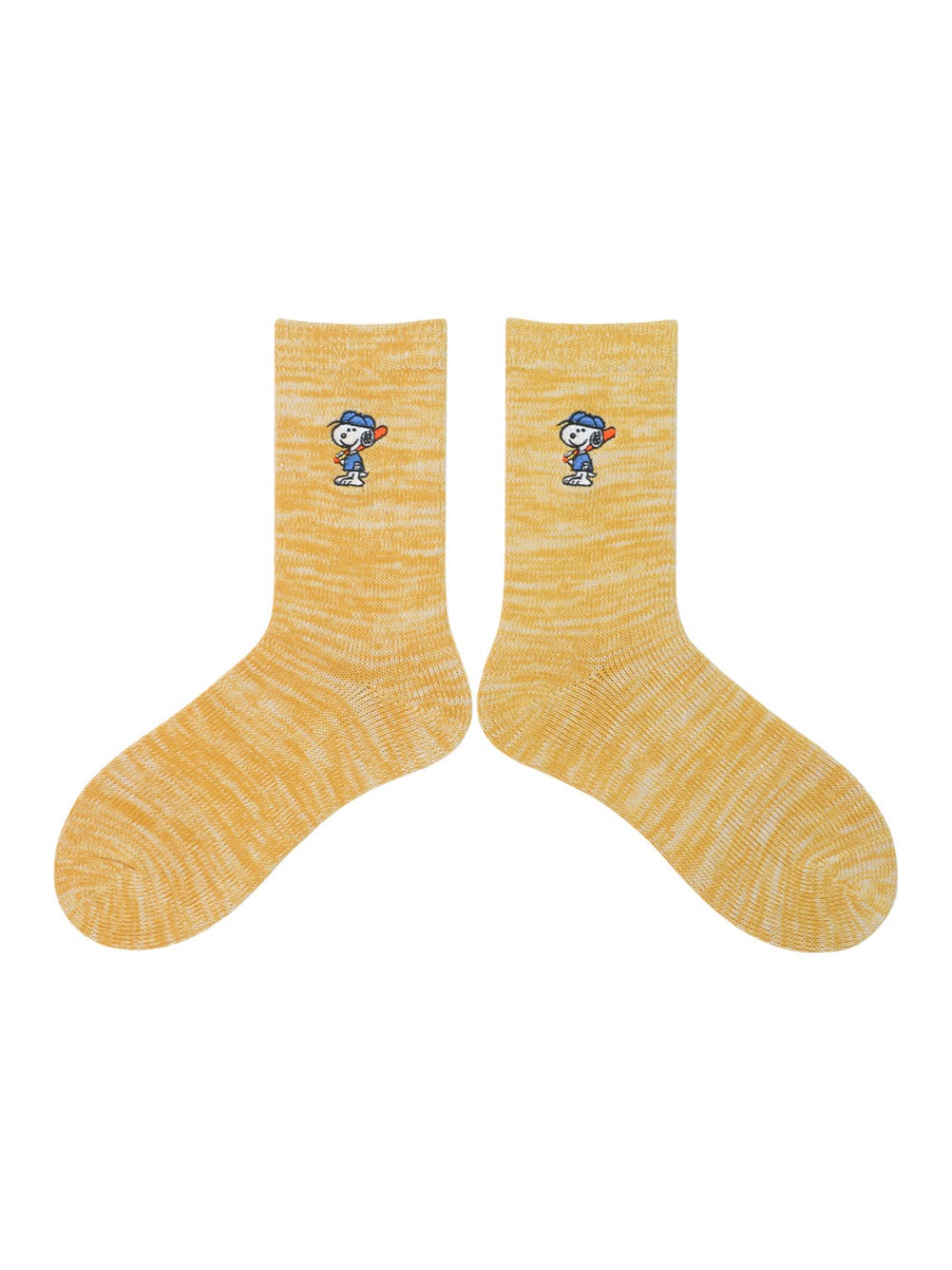 Rufia - Cute puppy pattern cuffed embroidered socks