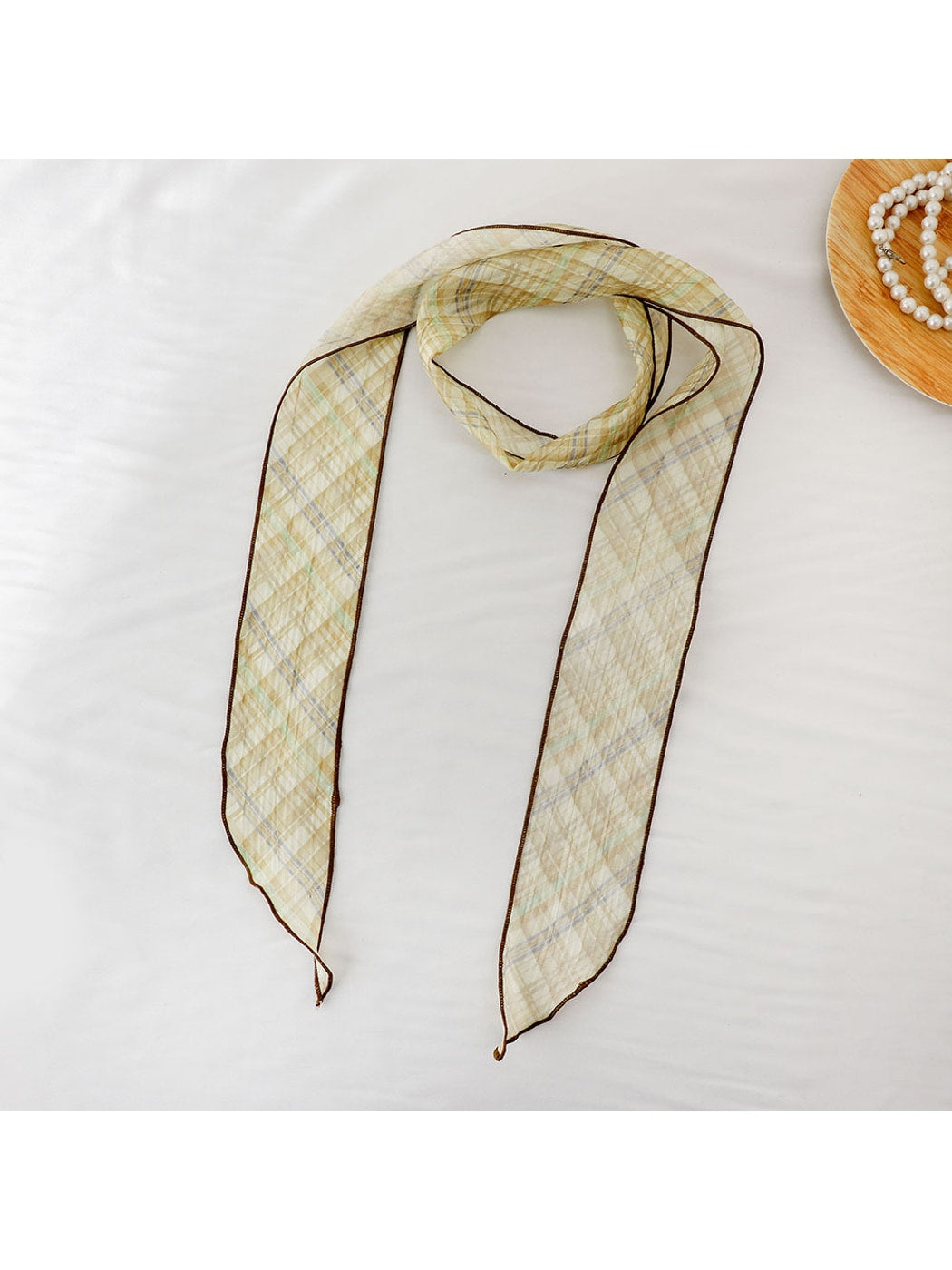 Scarvii - Floral Long Narrow Ribbon Scarf