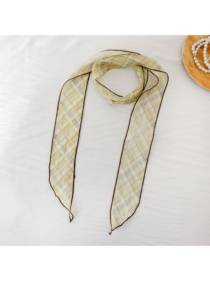 Scarvii - Floral Long Narrow Ribbon Scarf