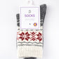 Rufia - Thickened Snowflake Patterned Mid-calf Socks