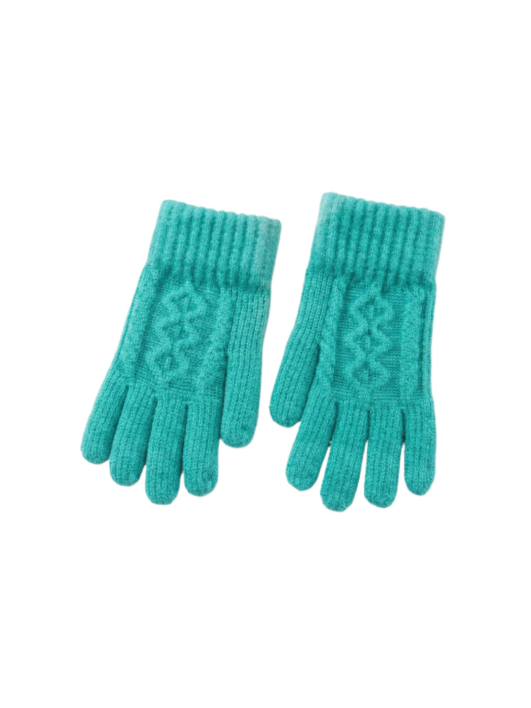 Gloving - Cable-Knit Ribbed Full Finger Gloves
