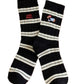 Rufia - Stripes Mid-calf Socks with Dog Patterns