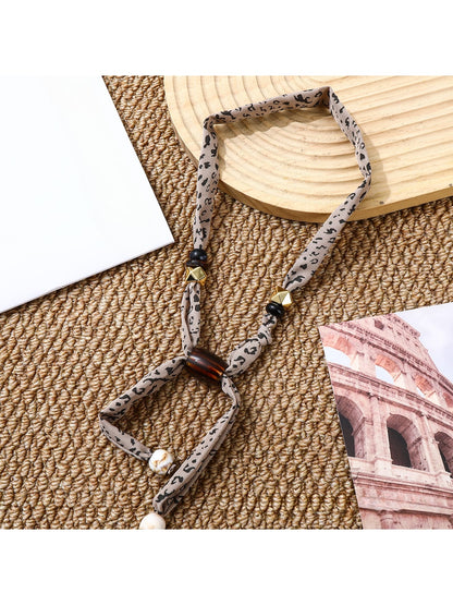 Scarvii - Retro Printed Long Necklace