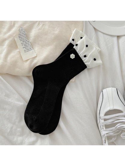 Rufia - Sweet Bow Detail Ruffle Crew Socks