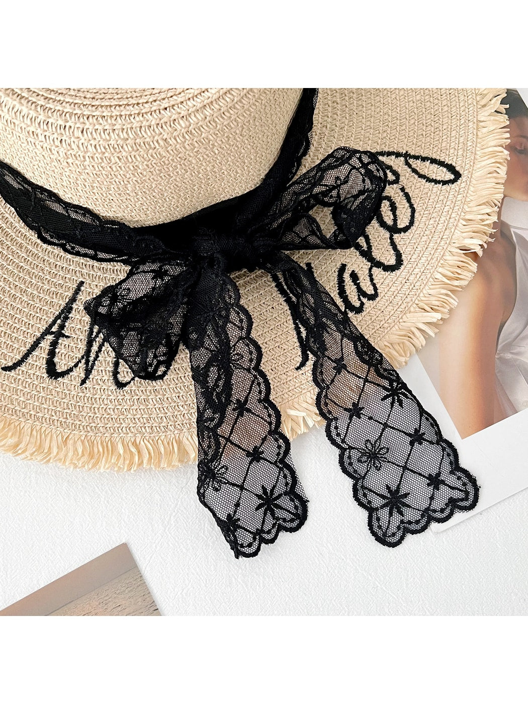 Scarvii - Long Narrow Lace Decorative Scarf