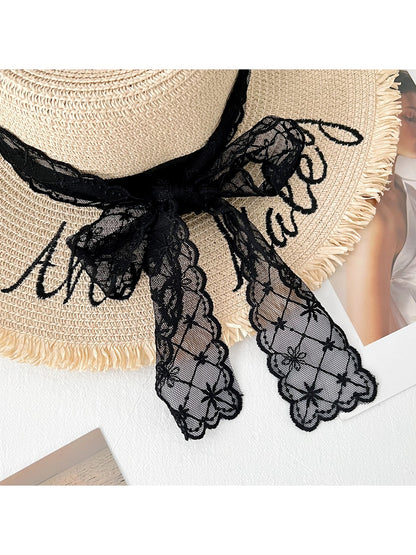 Scarvii - Long Narrow Lace Decorative Scarf