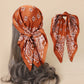 Scarvii - Solid Color Paisley Square Scarf