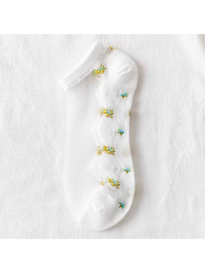 Rufia - Tiny Floral Sheer Ankle Socks product image 3