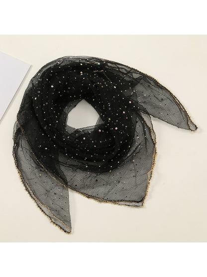 Scarvii - Sparkle Dot Fashion Square Scarf