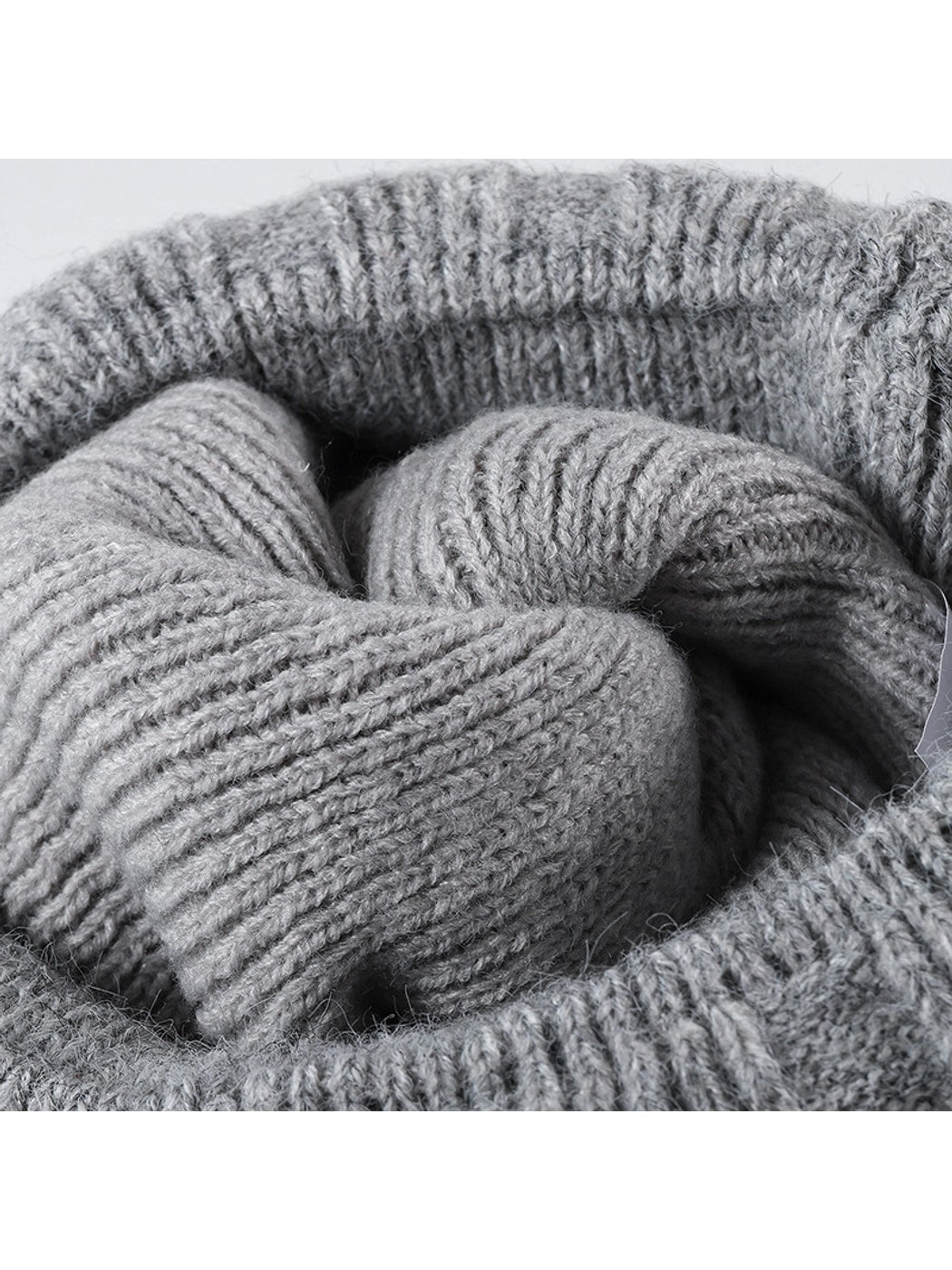 Haila - Round Crown Folded Cuff Knit Beanie