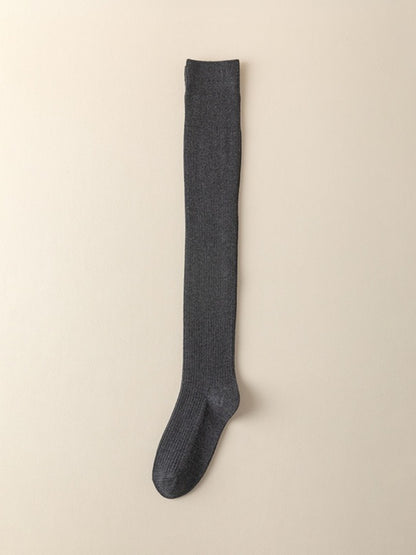 Rufia - Classic Solid-Color Knee-High Winter Socks for Girls