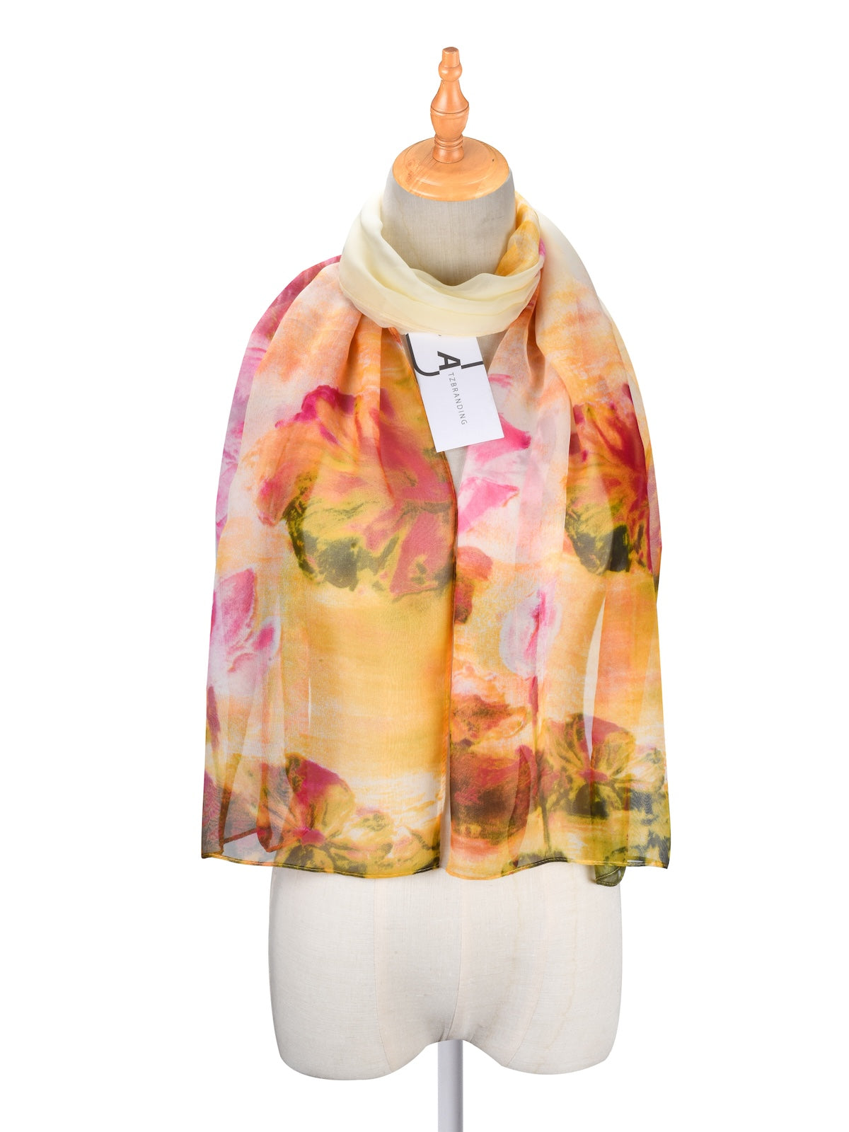 Scarvii - Spring Summer Watercolor Floral Scarf