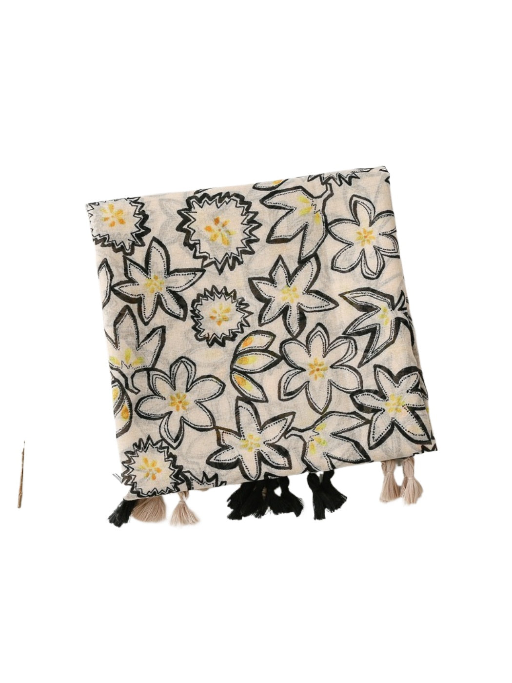 Scarvii - Sketch Floral Print Lightweight Scarf