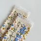 Rufia - Floral Lace Mid-calf Socks - Delicate & Vintage